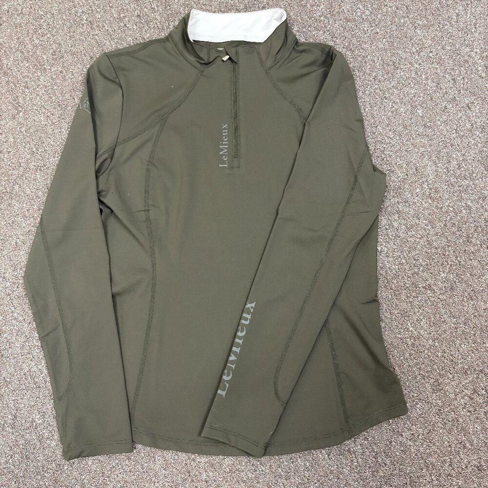 My LeMieux Ladies Base Layer Quarter Zip Long Sleeve Shirt - Alpine